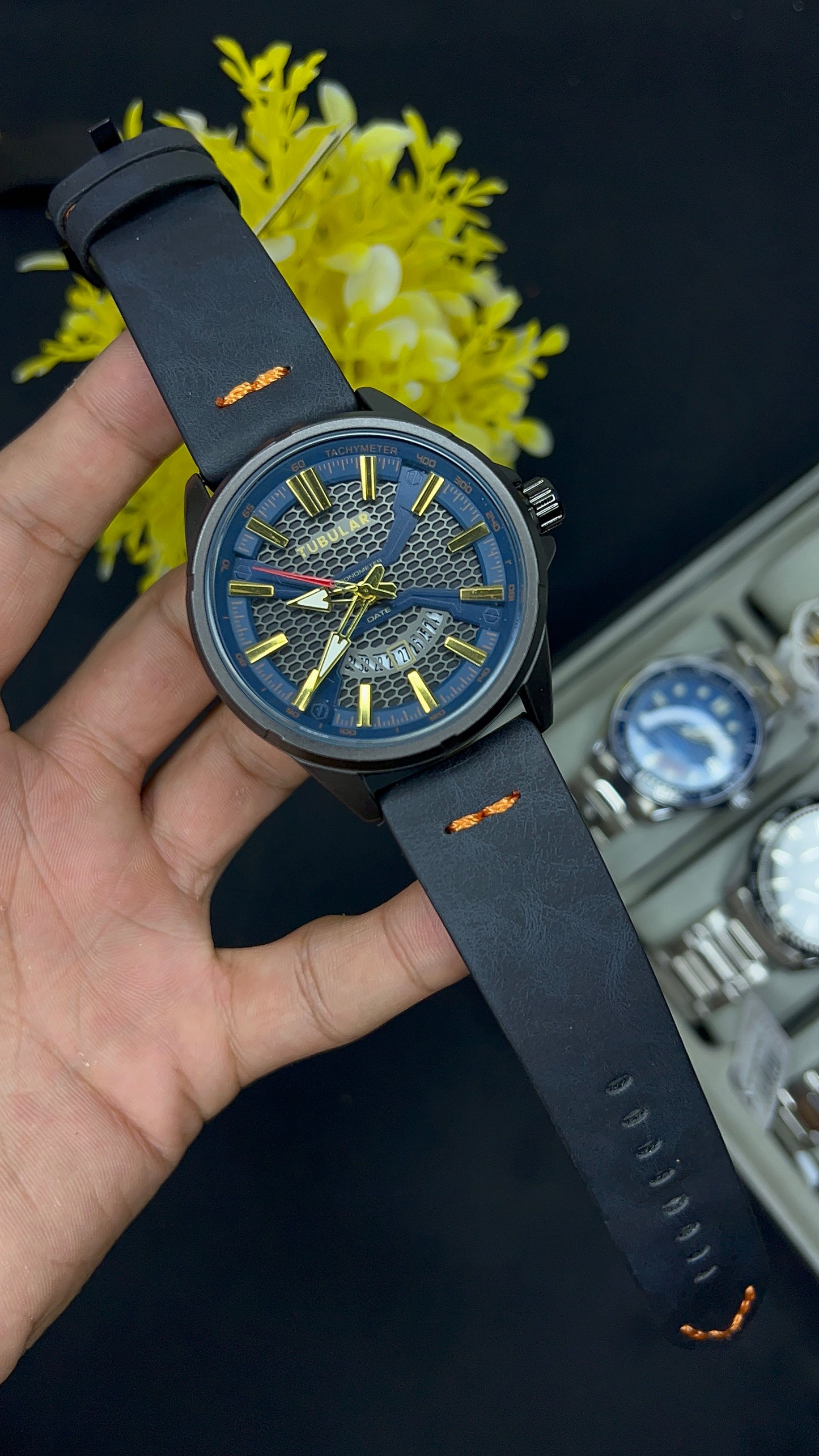 Tubular leather strap