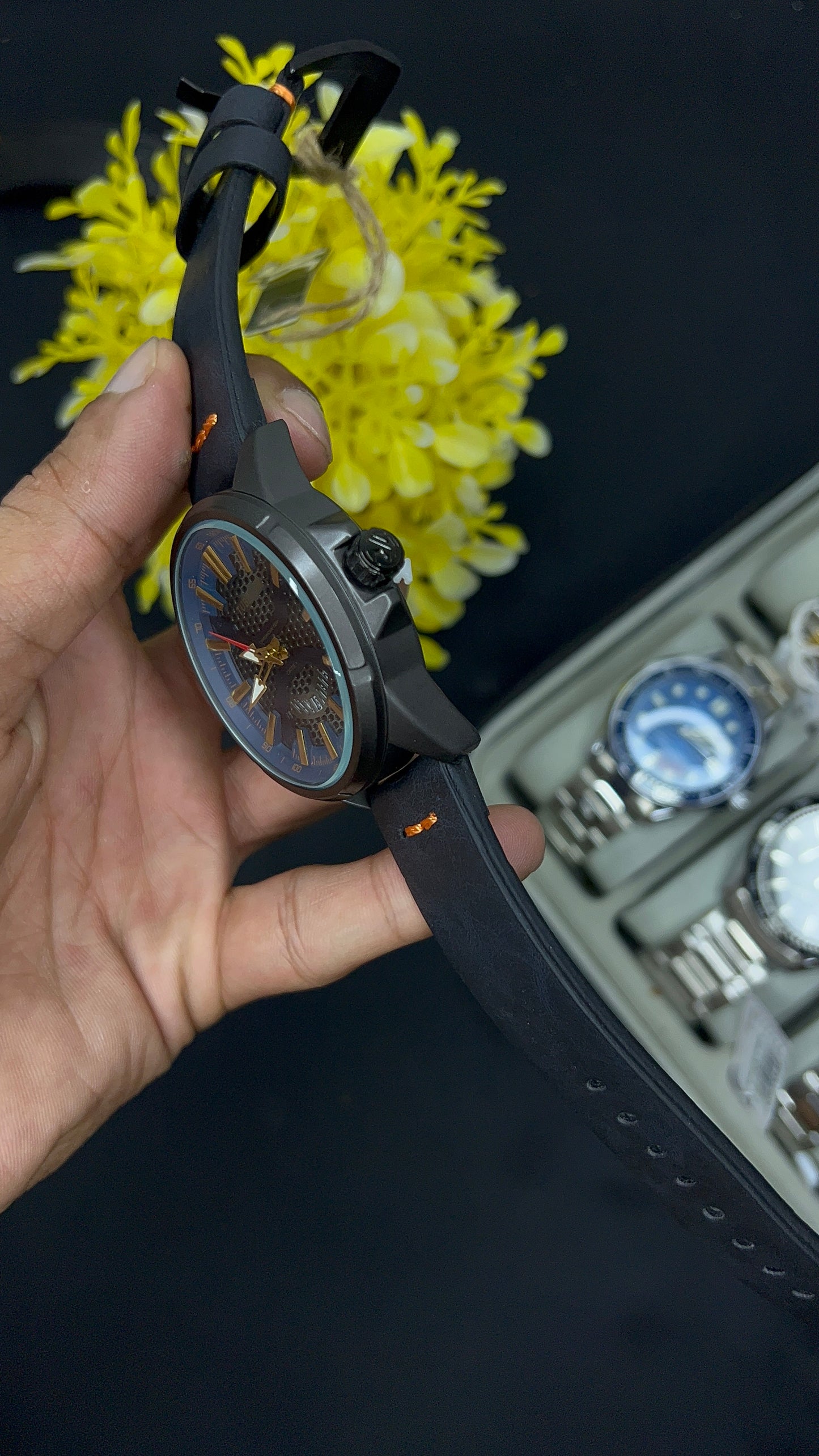 Tubular leather strap