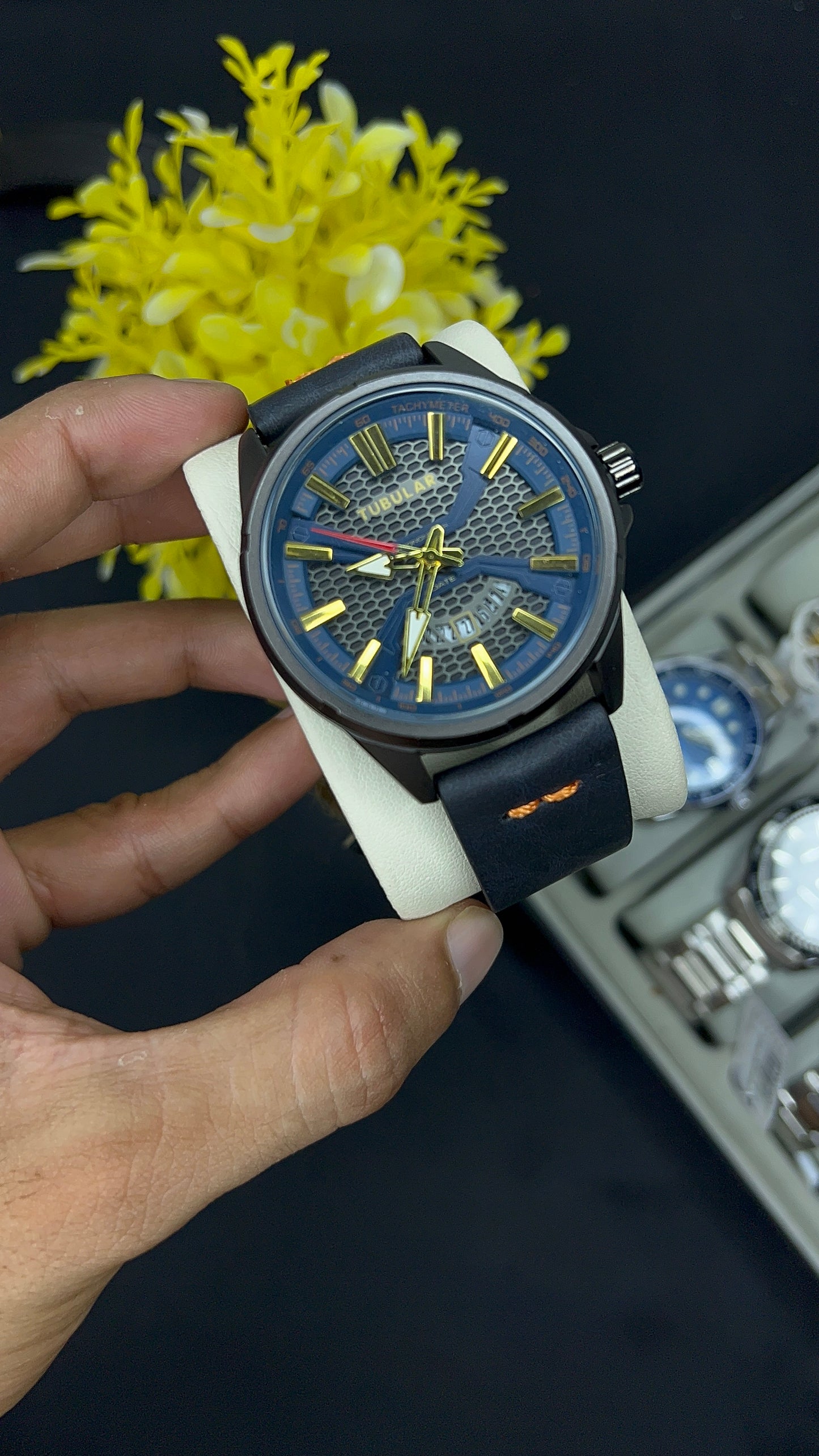Tubular leather strap
